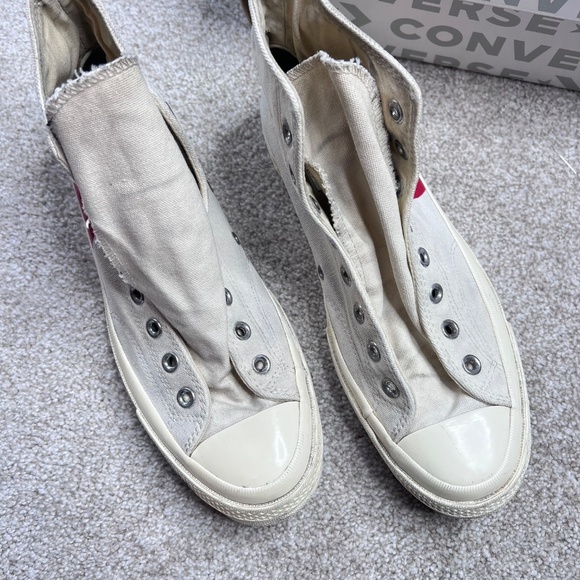 Converse Play Comme Des Garçons High Top Sneakers 11 - Picture 2 of 7
